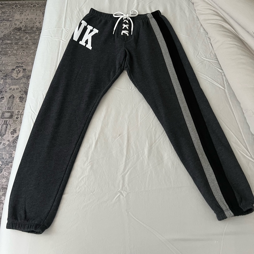 PINK by Victoria’s Secret 3/4 length Fleece Football Pants Joggers